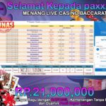 BUKTI JACKPOT LIVE CASINO BACCARAT TERPERCAYA DI INDONESIA TGL 03-07-2024