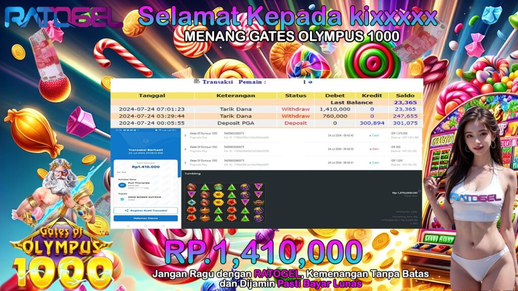 BUKTI JACKPOT SLOT GATES OLYPUS 1000 TERPERCAYA DI INDONESIA TGL 24-07-2024