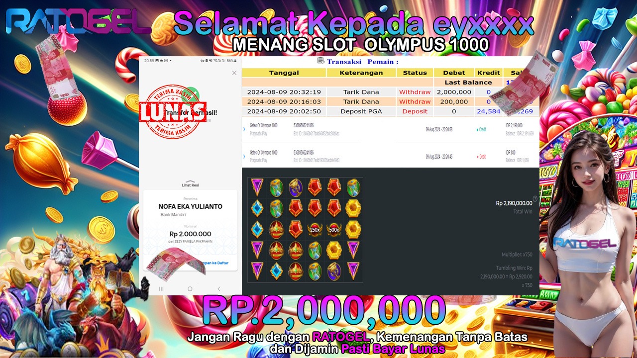 BUKTI JACKPOT SLOT GATES OF OLYMPUS 1000 TERPERCAYA DI INDONESIA TGL 07-09-2024